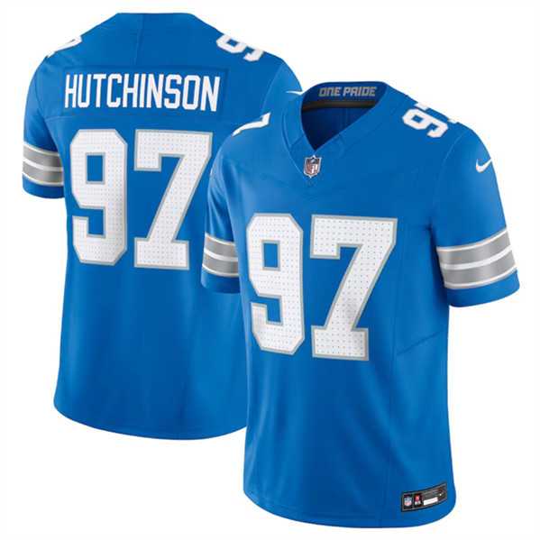 Men & Women & Youth Detroit Lions #97 Aidan Hutchinson Blue 2024 F.U.S.E. Vapor Limited Stitched Jersey->detroit lions->NFL Jersey